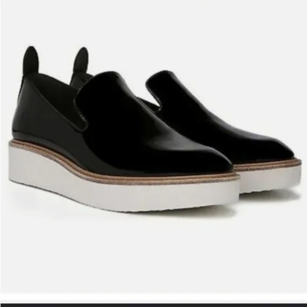 Vince,Women’s Black Patent Leather Shoes, size 8, well worn